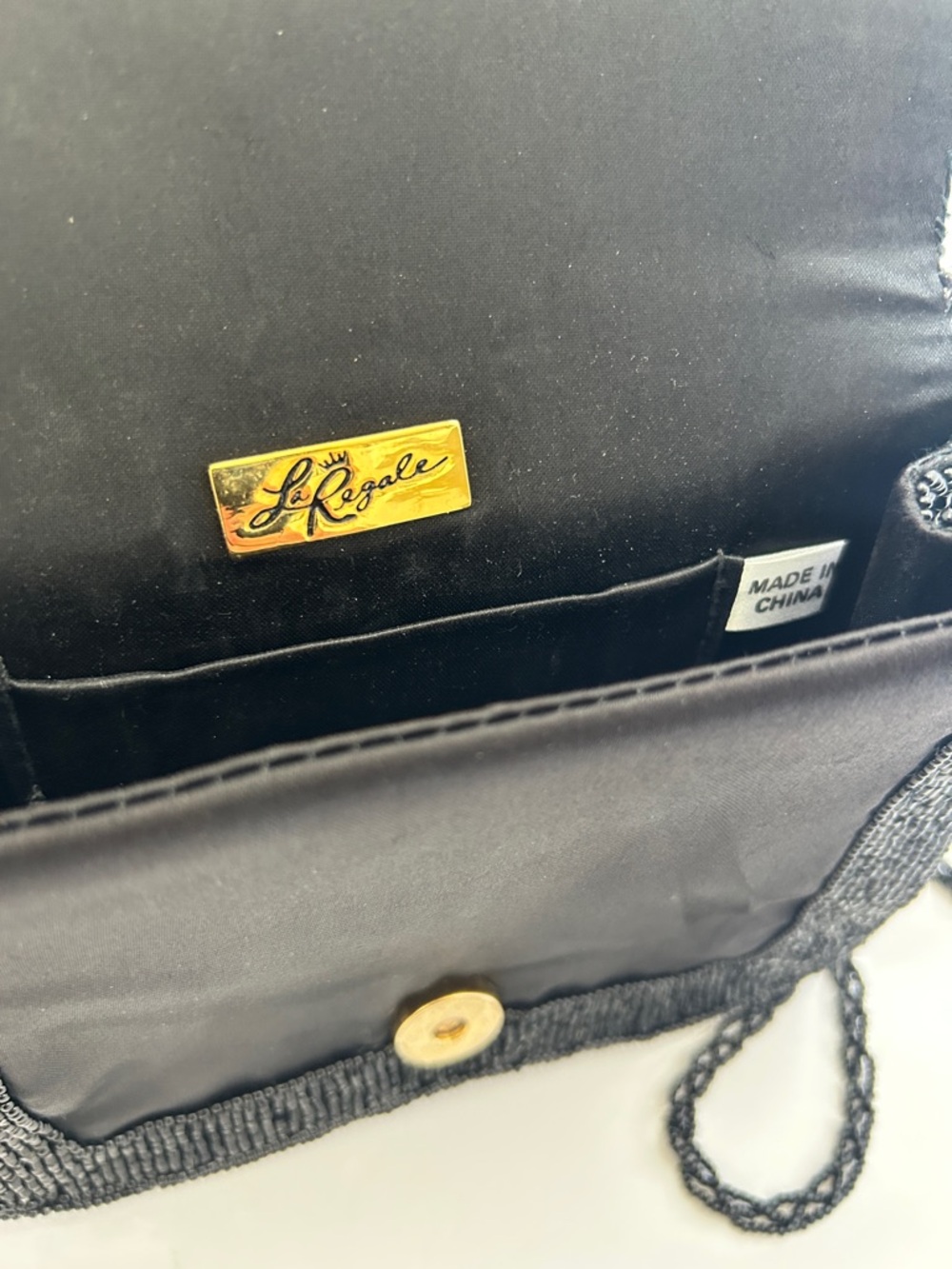 La Regale Black Beaded Crossbody Bag - Picture 7 of 9